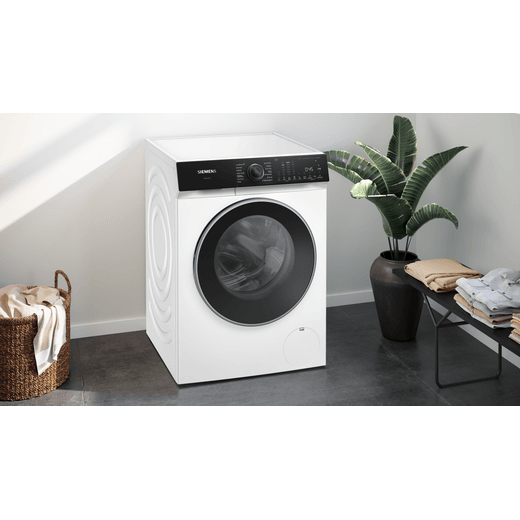 Siemens IQ500 WG56H2A9GB 10kg Washing Machine with 1600 rpm - White - Washing machine in laundry room