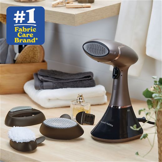 Russell Hobbs Steam Genie Aroma 28040 Handheld Garment Steamer - Grey - Annotation - Number 1 brand shot