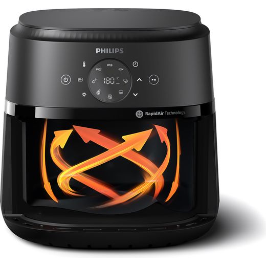 Philips 2000 Series NA230/09 Air Fryer - Black - Heat moving in air fryer shot