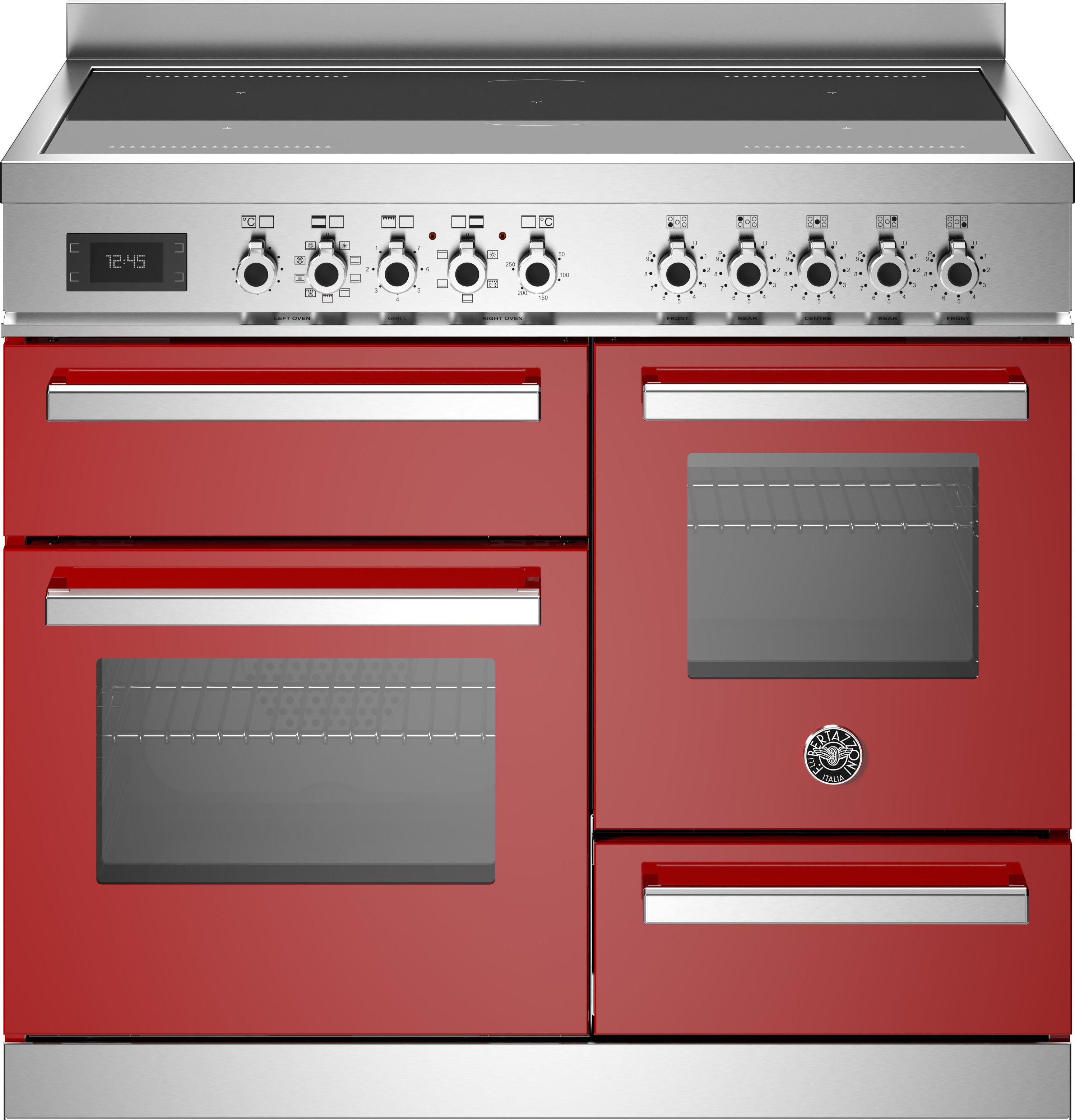 Bertazzoni - Range Cooker - 100cm - Induction Hob - 5 Zone - 4 Ovens - Red