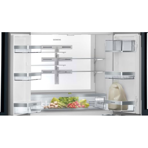 Siemens IQ-700 American Fridge Freezer - Black - Close up inside shot