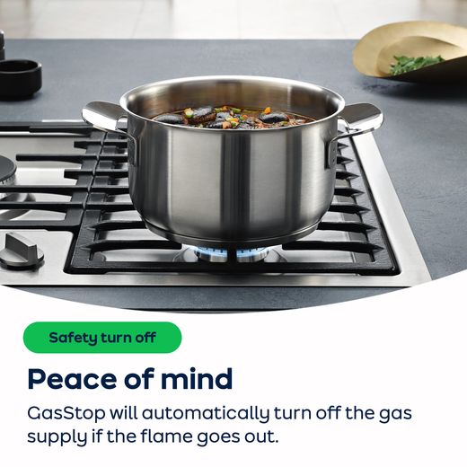 Miele KM3010 63cm Gas Hob - Black - AO Annotation - GasStop