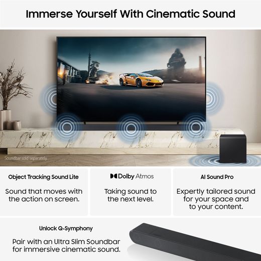 Samsung S85F 83" 4K Ultra HD OLED Smart TV [2025] - Annotation - Cinematic sound