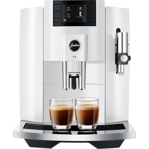 Jura E8 15490 Bean to Cup Coffee Machine - Piano White