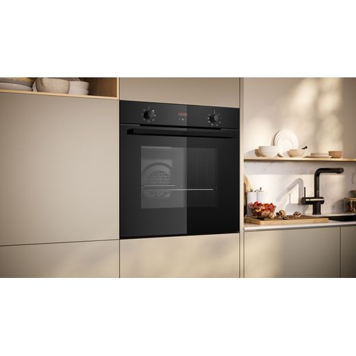 NEFF N30 Built In Electric Single Oven - Black - Oven in kitchen