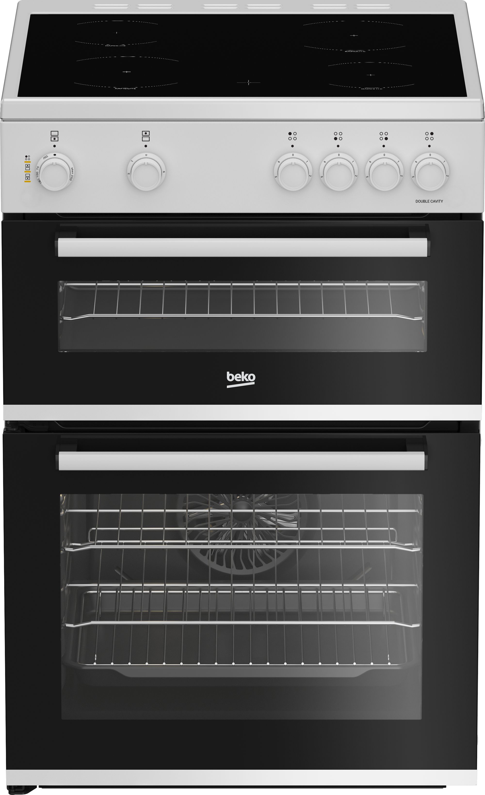Image of Beko AeroPerfect™ FTC6701W 60cm Wide Single Oven Electric Cooker with Ceramic Hob - White - A Rated, White