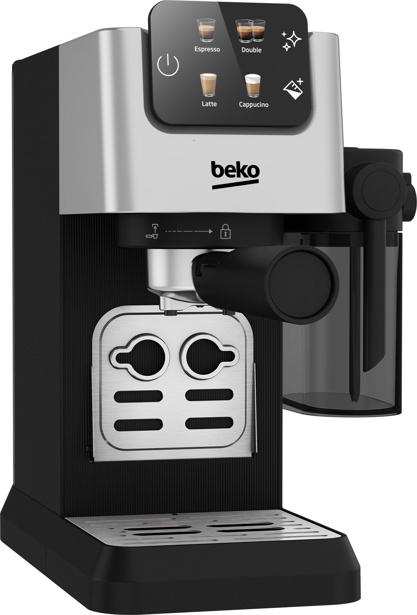 Beko CaffeExperto Espresso Machine - Semi-Auto - 15 Bar - Stainless Steel