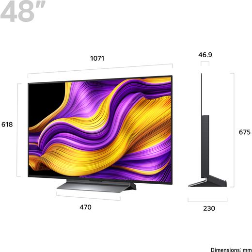LG G56LS 4K Ultra HD Smart TV - Annotation - Dimension shot 