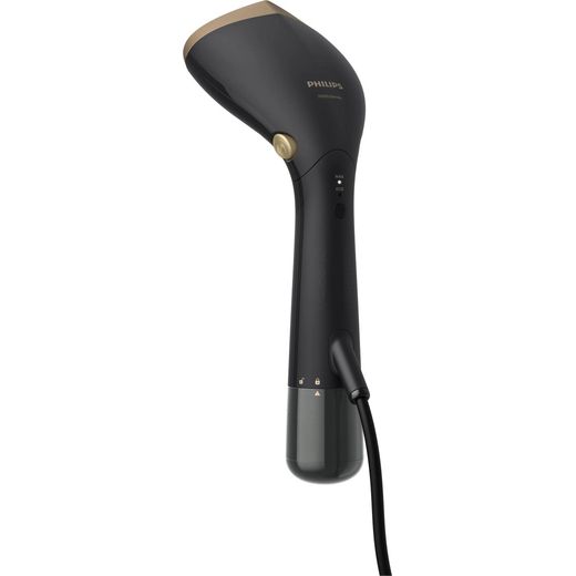 Philips 7000 series STH7060/86 Handheld Garment Steamer - Black / Gold - side shot