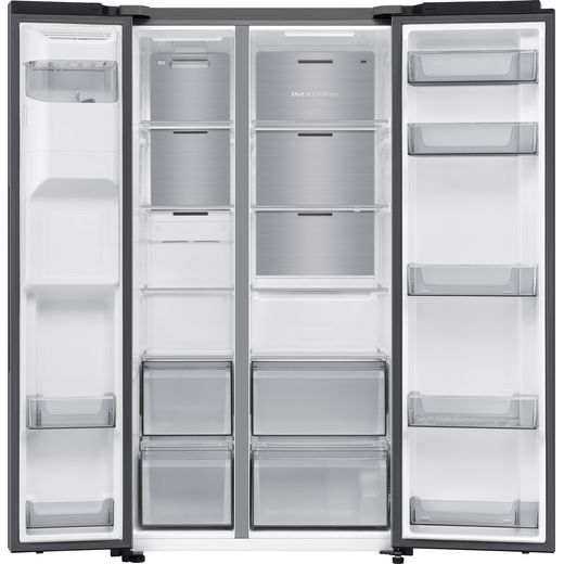 Samsung Series 6 American Fridge Freezer - Silver - Doors open