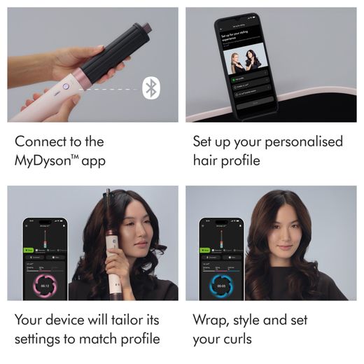 Dyson Airwrap Co-anda 2x™ Straight & Wavy 176937-01 Hair Straighteners - Gold/Red - Annotation - Connecting to phone