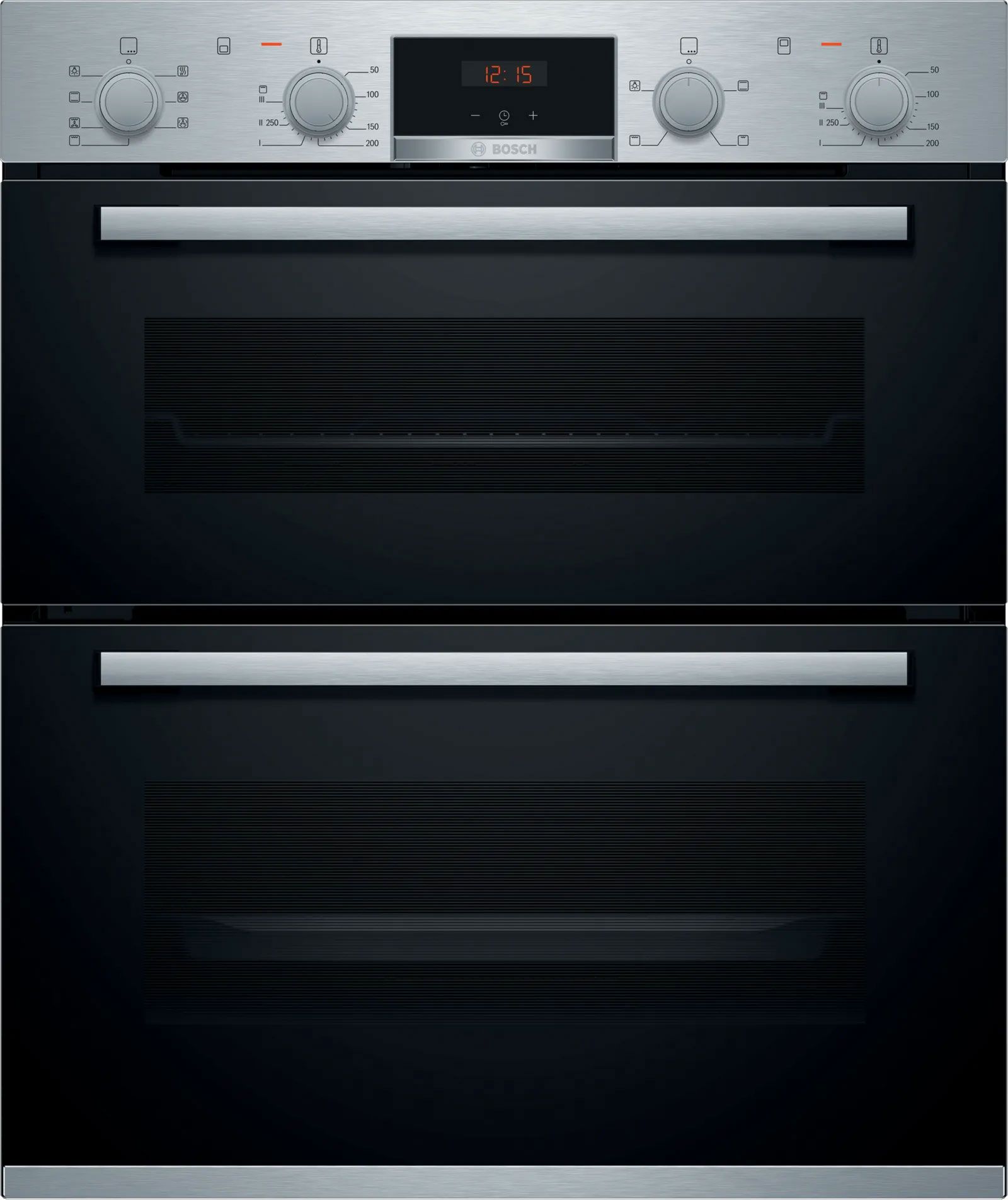 Image of Bosch Series 4 NBS533BS0B Built Under Electric Double Oven - Stainless Steel - A/B Rated, Stainless Steel