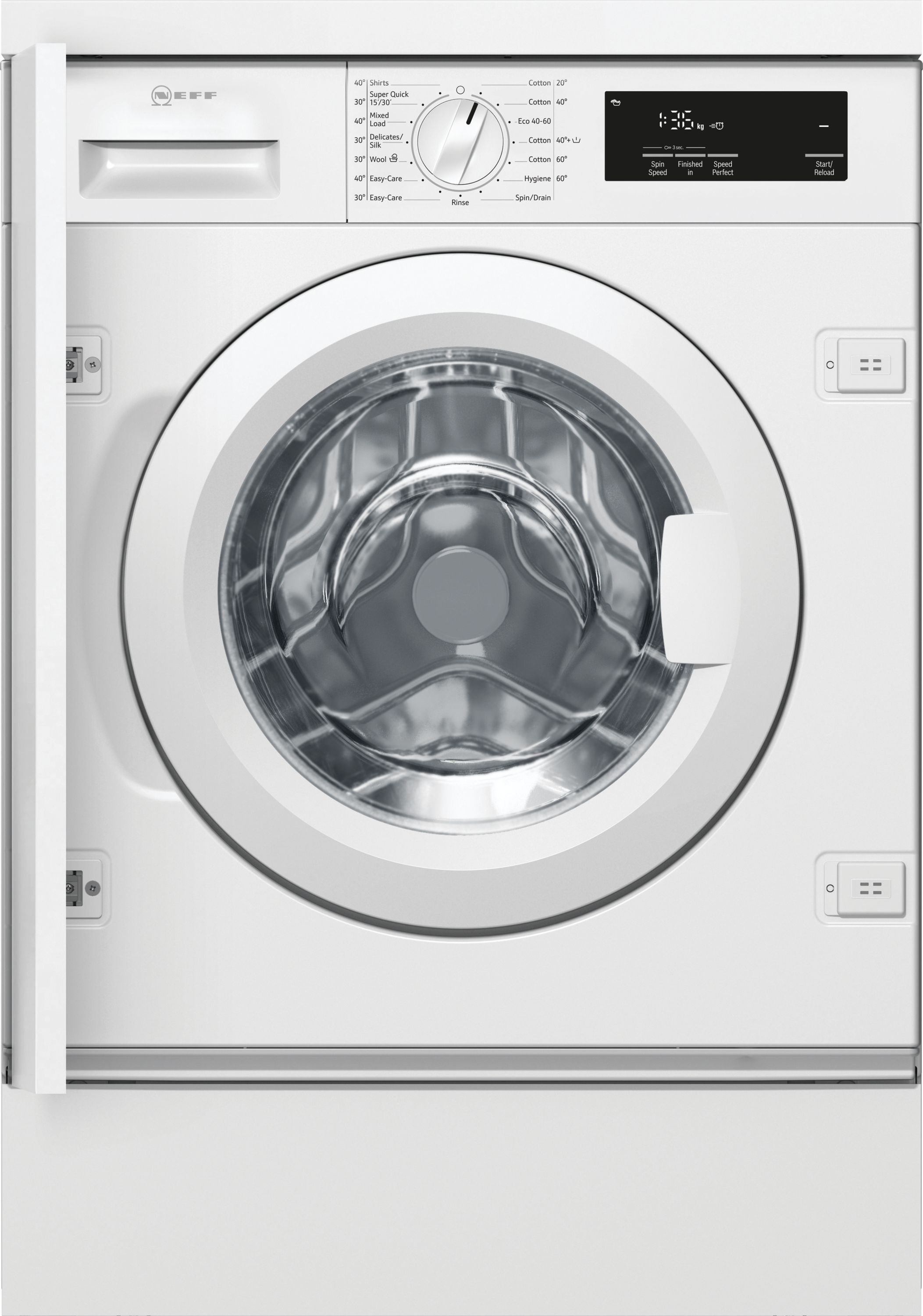 NEFF N50 W543BX2GB Integrated 8kg Washing Machine with 1400 rpm - White - C Rated, White