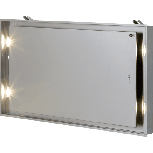 NEFF N50 90 cm Ceiling Cooker Hood - Stainless Steel - Up right perspective