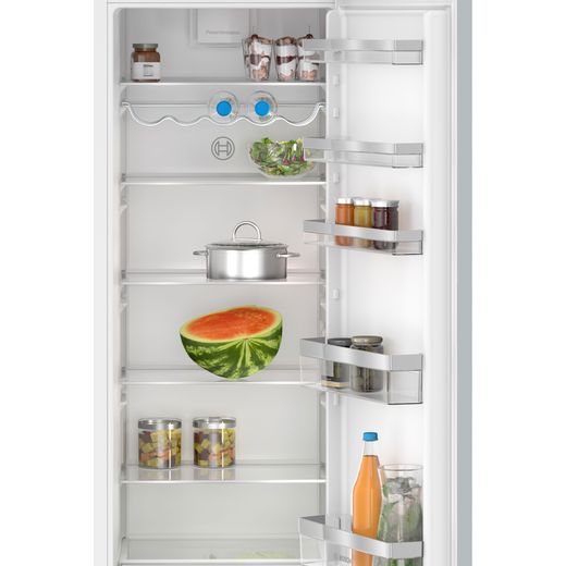 Bosch KIR81VFE0G Integrated Upright Fridge - White - Close up inside shot