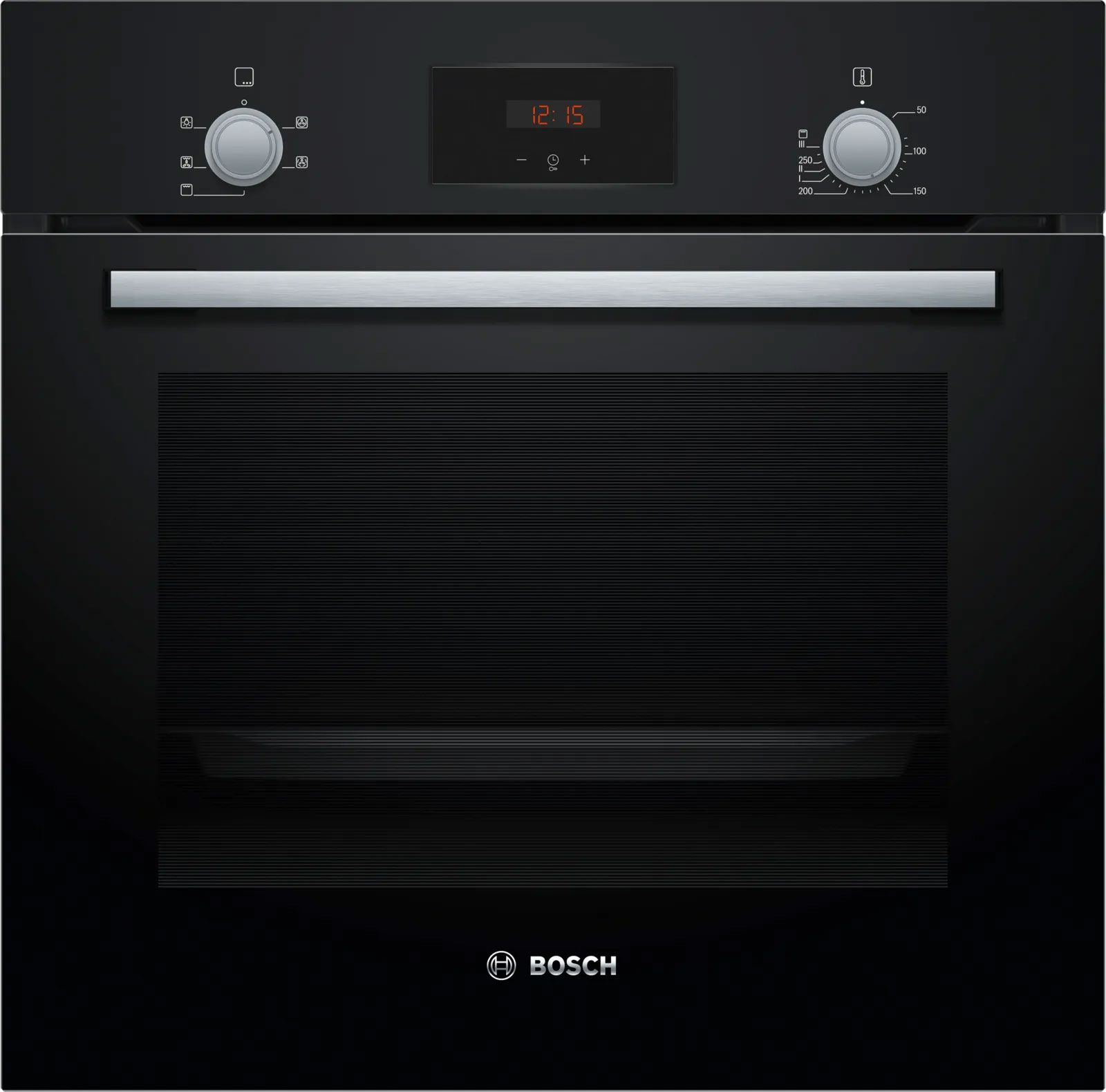 Bosch Built-in Electric Single Oven - Black - 66L - 3D Hot Air