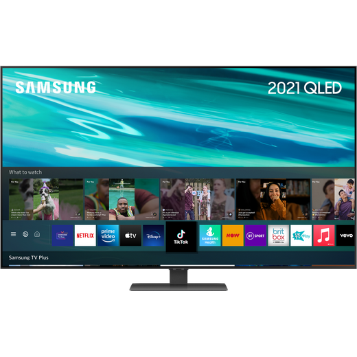 Samsung QLED QE75Q80AA 75" 4K Ultra HD TV With 100% Colour Volume, With Quantum Processor 4K and Apple TV App