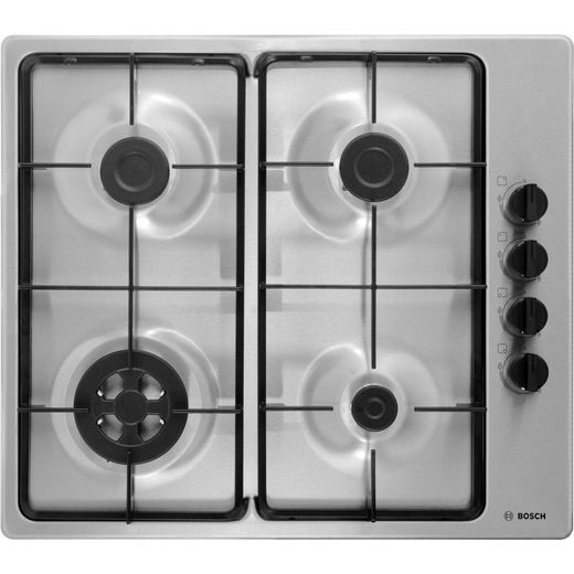 Bosch Serie 2 PBH6B5B60 Built In Gas Hob - Brushed Steel