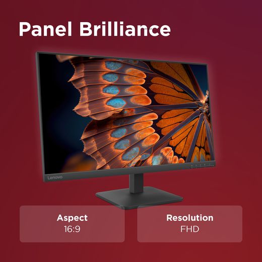 Lenovo L27-4e 27" Full HD 100Hz Monitor - Raven Black - Annotation - Panel brilliance shot