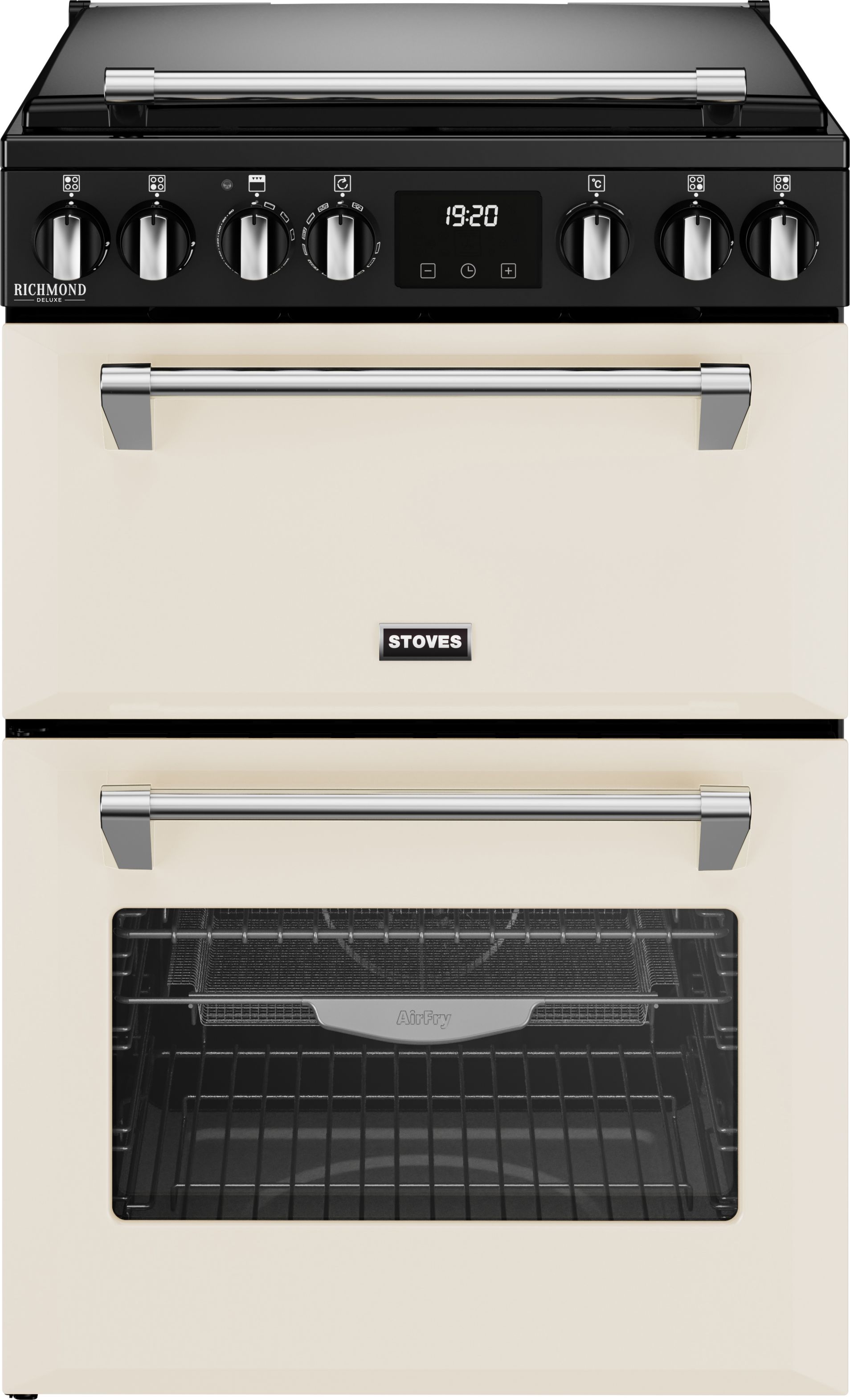 Stoves 60cm Cream Dual Fuel Mini Range Cooker - Multifunction Oven - Gas Hob