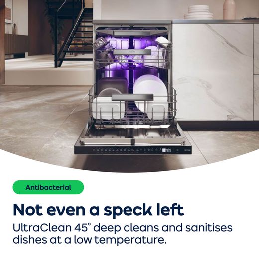 Haier I-PRO SHINE SERIES 6 - Biovitae Collection Integrated Standard Dishwasher - Black Bezel - AO Annotation - UltraClean