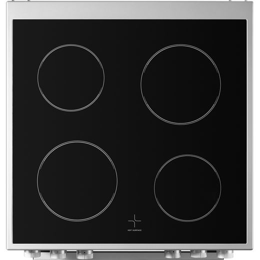 Midea MFO24EME4R118-SS 60cm Wide Double Oven Electric Cooker with Ceramic Hob - Stainless Steel  - hob view shot
