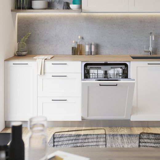Hisense Fully Integrated Standard Dishwasher - Silver - Dishwasher in kitchen