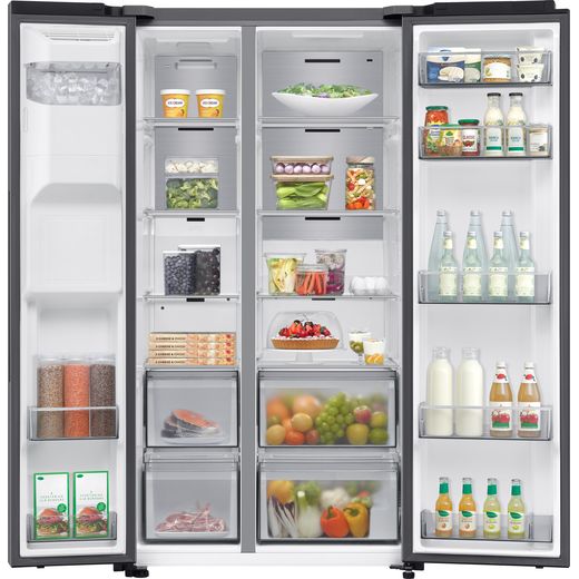 Samsung Series 7 SpaceMax™ American Fridge Freezer - Silver - Doors open