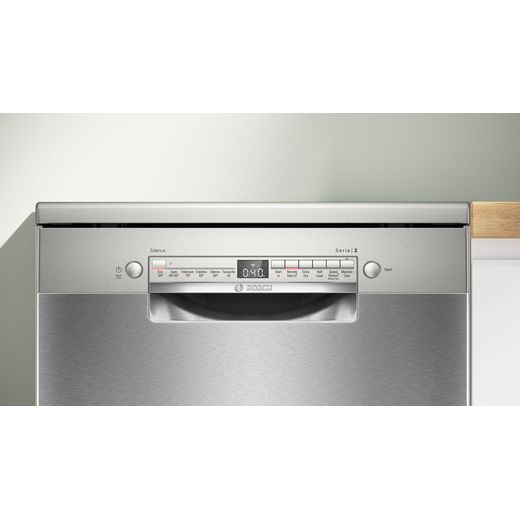 Bosch Series 2 Standard Dishwasher - Silver - Control panel shot