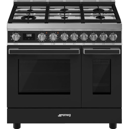 Smeg Portofino CPF92GMA Gas Range Cooker - Anthracite - A Rated