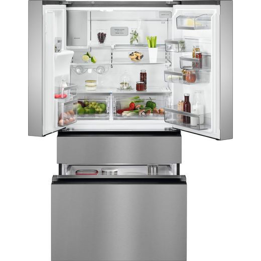 AEG American Fridge Freezer - Stainless Steel - Fridge doors open