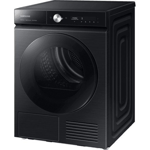 Samsung Series 8 DV90BB9445GB 9Kg Heat Pump Tumble Dryer - Black - Left perspective