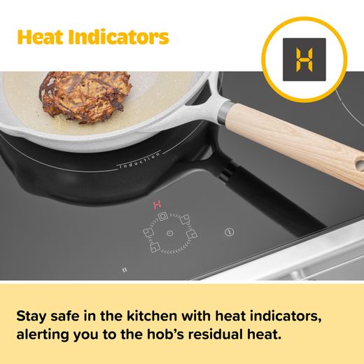 Leisure Cuisinemaster 90cm Electric Range Cooker with Ceramic Hob - Black - Annotation - Heat indicators