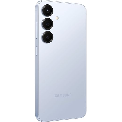 Samsung Galaxy S25 128GB Smartphone in Icy Blue - Back right perspective