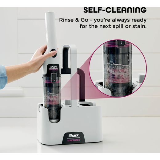 Shark HX100UKT Spot Cleaner White - Annotation - Self cleaning shot