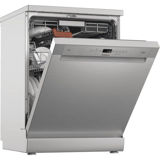 Hotpoint Standard Dishwasher - Stainless Steel - right perspective shot