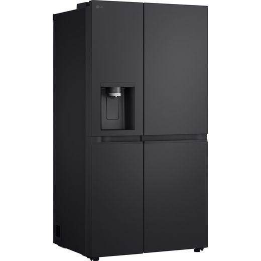 LG NatureFRESH™ American Fridge Freezer - Essence Black Steel - Right perspective