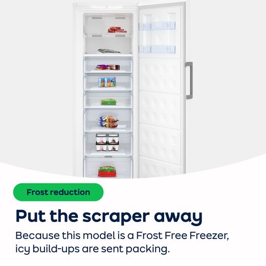 Beko Frost Free Upright Freezer - White - AO Annotation - Frost free freezer