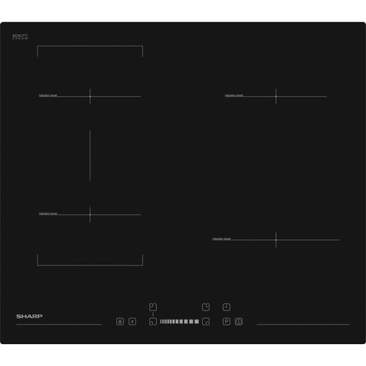 Sharp KH-6I35NS00-EU Built In Induction Hob - Black
