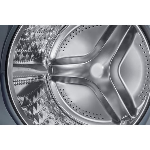Samsung Series 5 AI Energy ecobubble™ WW80CGC04DAE 8kg WiFi Connected Washing Machine with 1400 rpm - White - close up drum shot