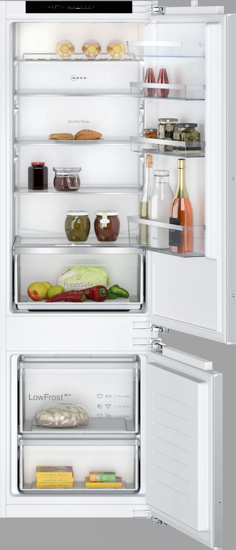 NEFF KI5872FE0G Built-In Fridge Freezer - White