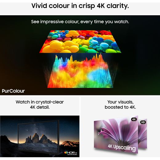 Samsung 50" 4K Ultra HD Crystal Smart TV - Annotation - 4k clarity