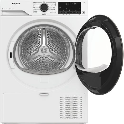 Hotpoint FabicCare C HD 84M WBS UK 8Kg Heat Pump Tumble Dryer - White - Door open