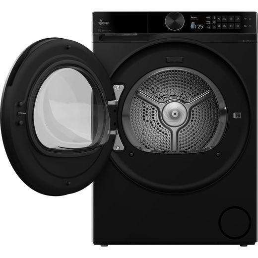 Hoover Pro Dry Series 7 HBQ 10N4BJX-80 Wifi Connected 10Kg Heat Pump Tumble Dryer - Matte Black - Door open