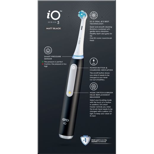 OralB iO3 マットブラック ブラウン Oral-B iO3 マットブラック BRAUN 電動歯ブラシ 充電式