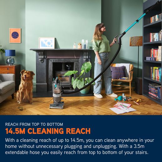 Vax LiftOut Reach Pet-Design CDUP-LORP Upright Vacuum Cleaner - Annotation - Cleaning reach shot