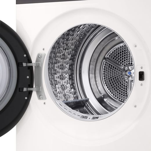 LG RHX5010THB Wifi Connected 10Kg Heat Pump Tumble Dryer - White - close up drum shot