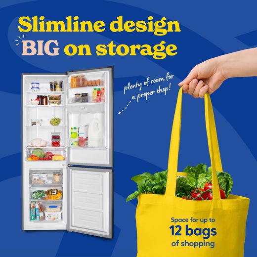 Russell Hobbs RH181TNF552E1SSWD 181cm 60/40 Frost Free Fridge Freezer - Stainless Steel - annotation - big storage shot