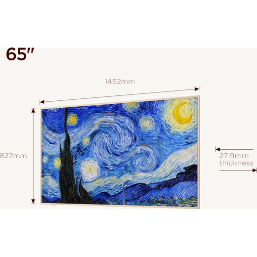 TCL A300W 55" 4K Ultra HD QLED Smart Google TV - Annotation - Dimension  shot 