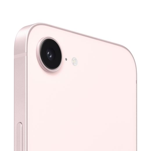 Apple iPhone 17e 256GB in Soft Pink - Close up camera shot